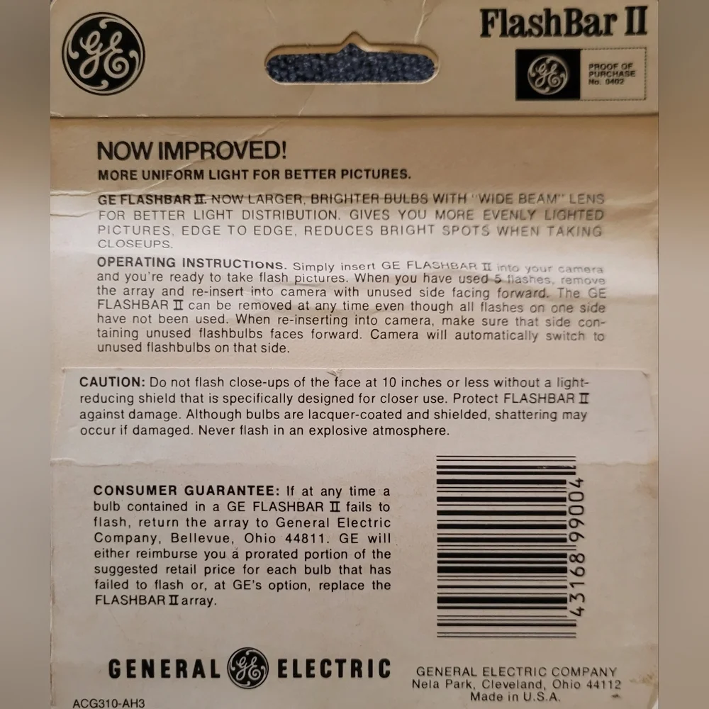 New Old Stock! GE Flash Bar II